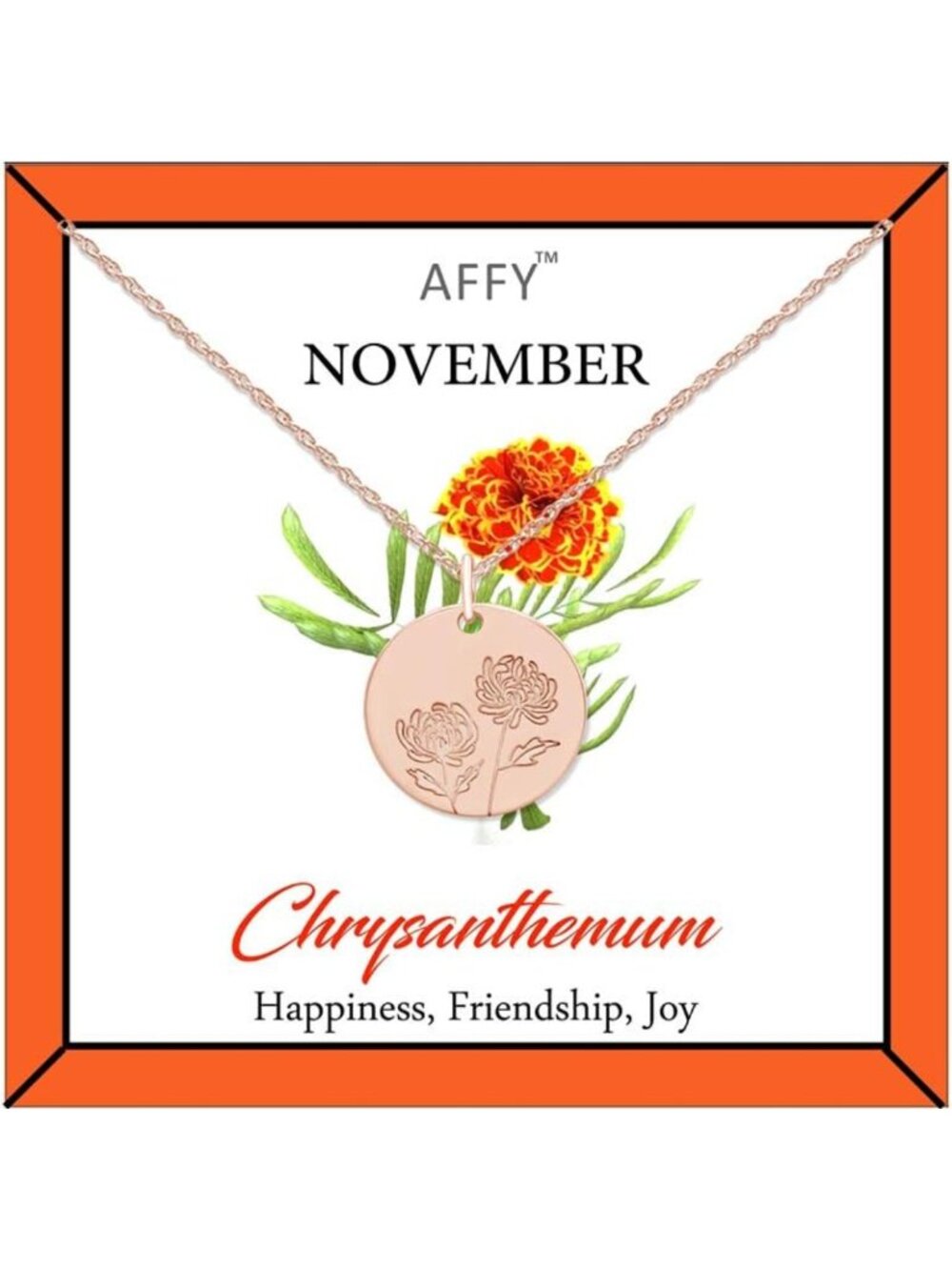 Dainty Birth Month Flower Pendant Necklace for Women | Personalized Gift Idea